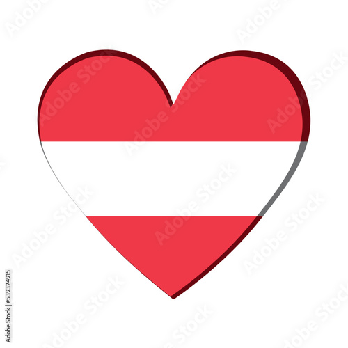 Free Download Isolated heart shape with the flag of Austria Vector - GFXLoad