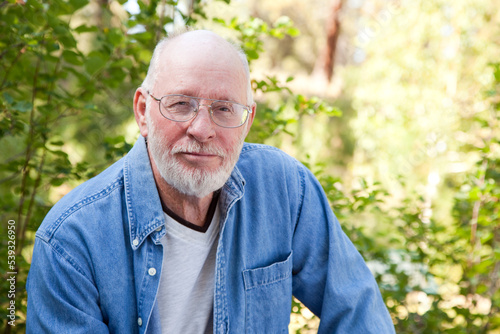 Handsome Senior Man Portrait Outdoors