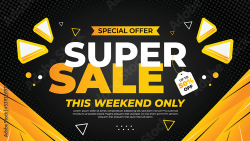 Super Sale Banner, Flyer And Poster template For Prommotion 