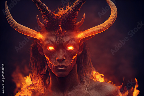 Scary demon devil monster. Generative AI