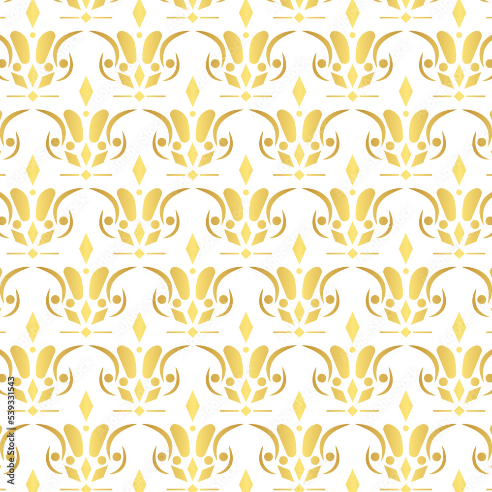 Luxury white ornament pattern design background