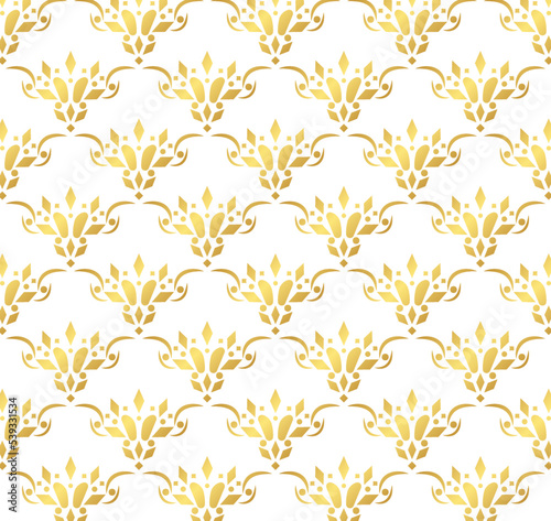 Luxury white ornament pattern design background