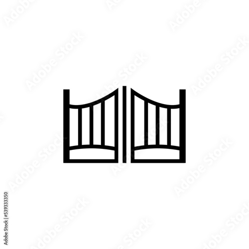 gate icon vector design templates