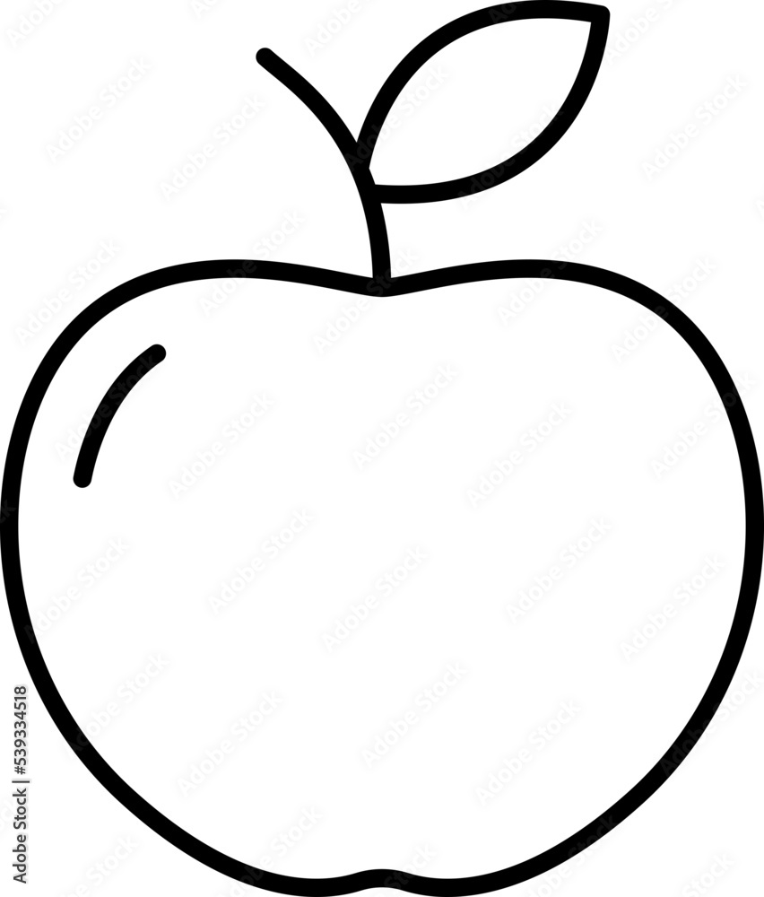 Simple apple icon, apple illustration on transparent background Simple apple icon, apple illustration on transparent background
