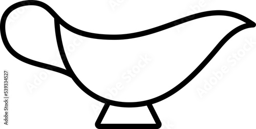 Simple gravy boat icon, gravy illustration on transparent background