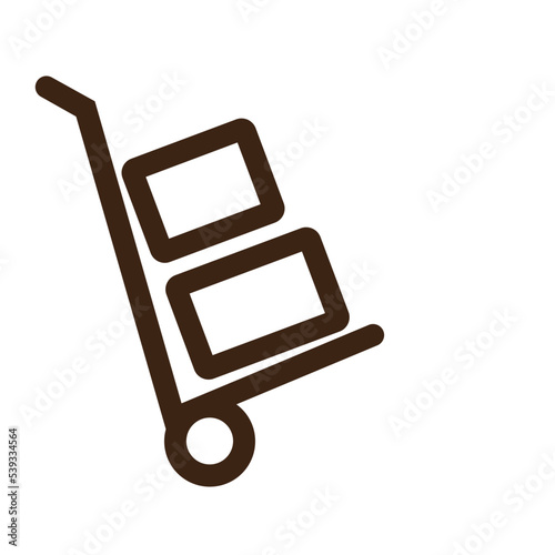 carry dolly factory goods logistics scan icon