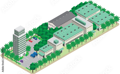 街並みの立体図. 都市の景観. 