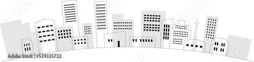 街の風景のベクターイラスト