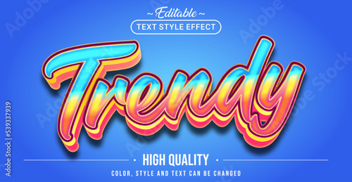 Editable text style effect - Trendy text style theme.