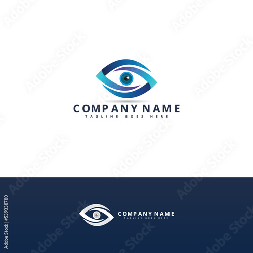 Optician Creative Symbol Concept Template. Eye Vector Logo Design Idea.