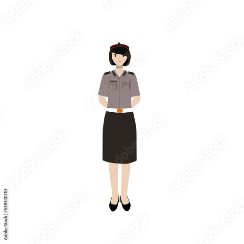 Illustration of police woman