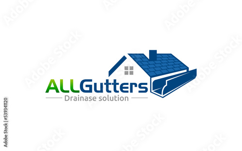 Illustration graphic vector of gutter installation and repair service logo design template