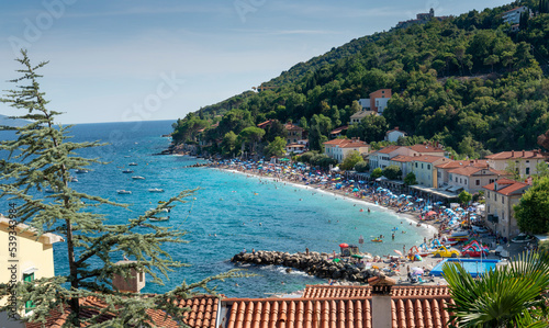 Moscenicka draga village in the summer. Istria. Adriatic sea. Kvarner bay. Croatia.