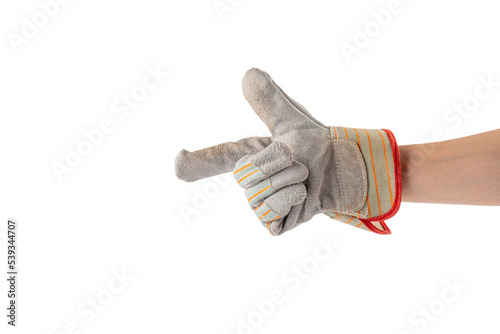 Work gloves isolated on transparent background