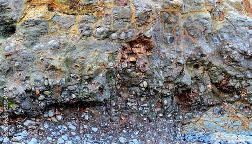 Spheroidal weathering of basalt photo