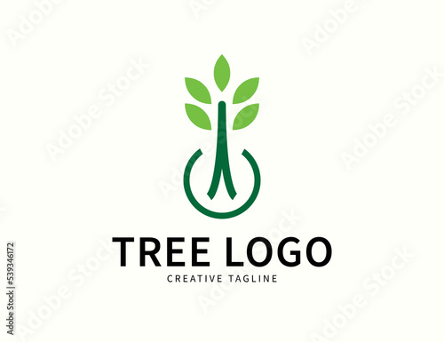 Tree logo design template