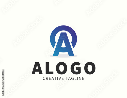 Modern logo design template with circle