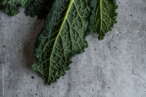 Kale on a wall