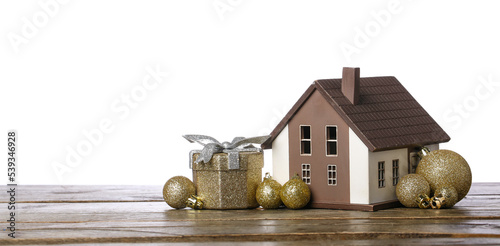House model with Christmas ...