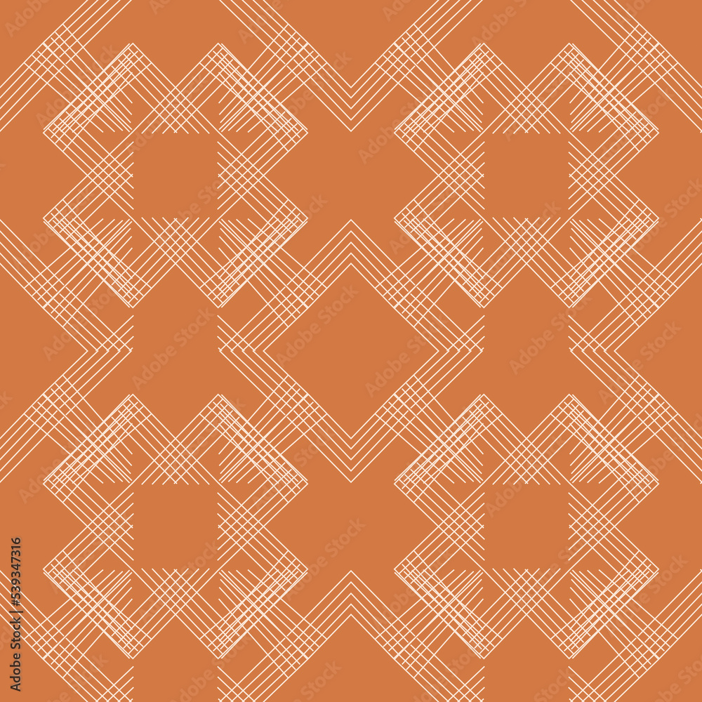 abstract line art boho style seamless pattern