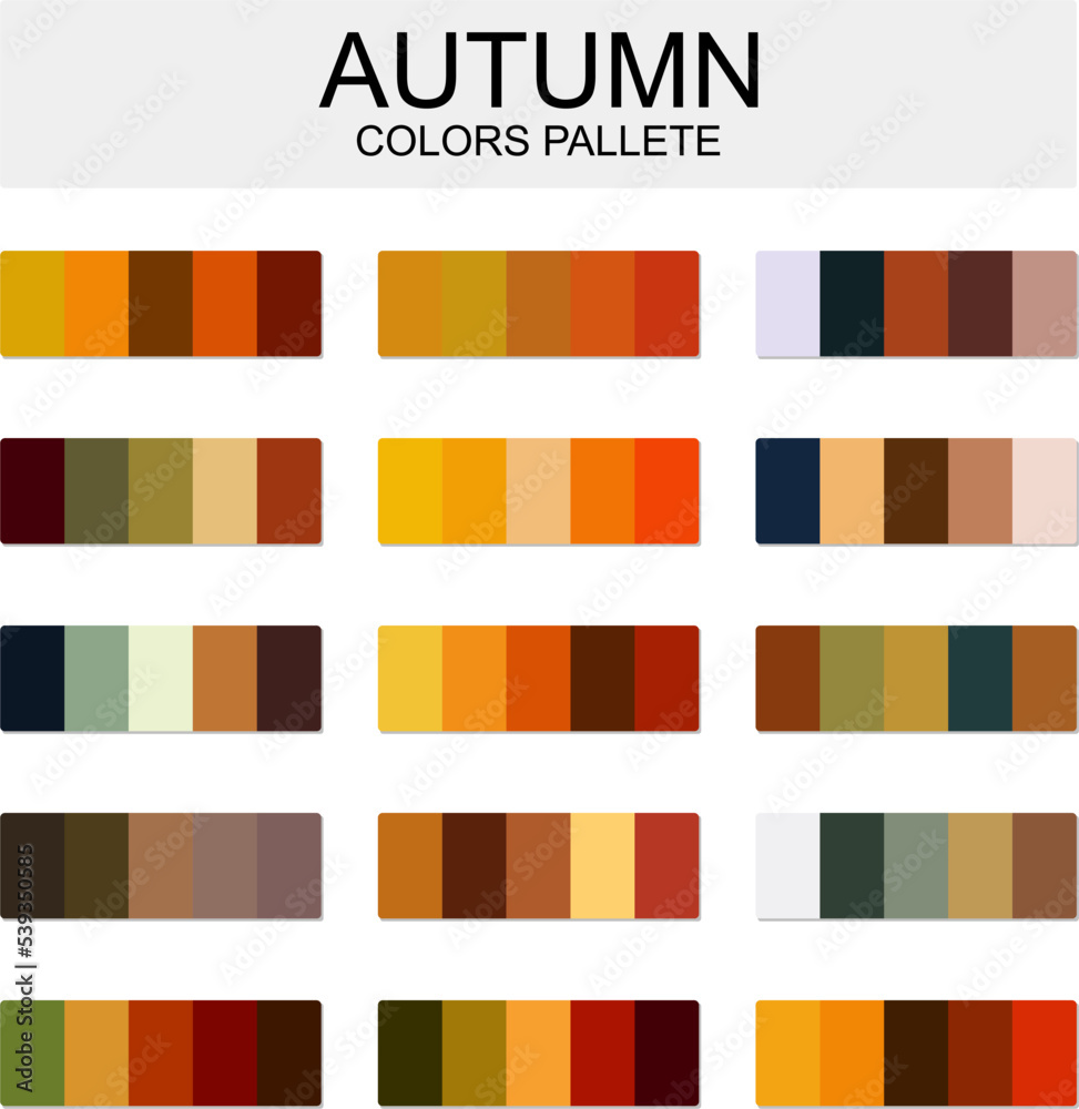 Sets of Autumn Colors Pallete