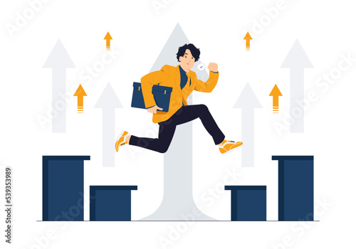 Overcome challenge, career motivation, Business plan, Market targeting, achieve target goals, Staff management, Target with an arrows, business challenge and goal achievement concept illustration