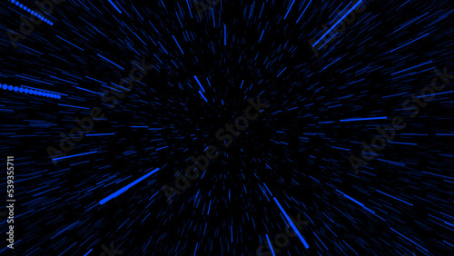 Фотография Space hyper-lapse or Space Jump or Hyperspace Jump stars
