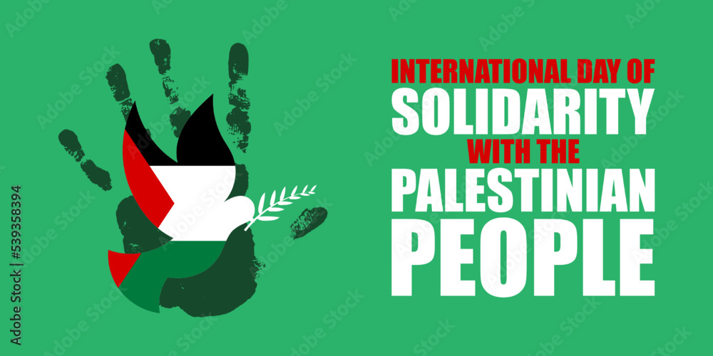 vector illustration for an international day of solidarity for Palestine people