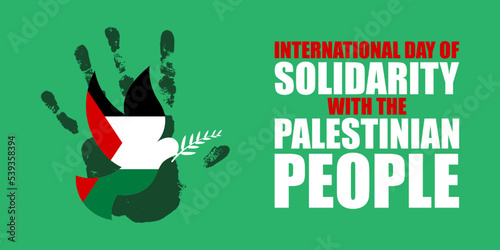 vector illustration for an international day of solidarity for Palestine people photo