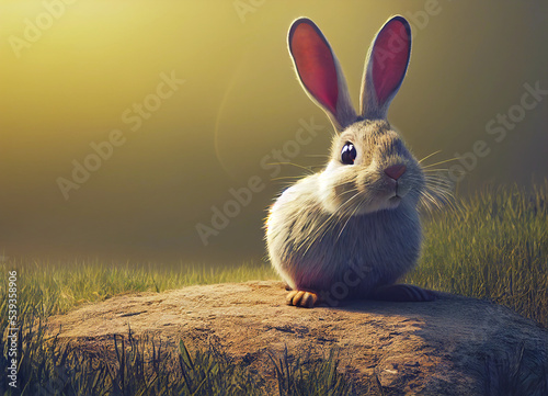 rabbit in the grass © Fernando