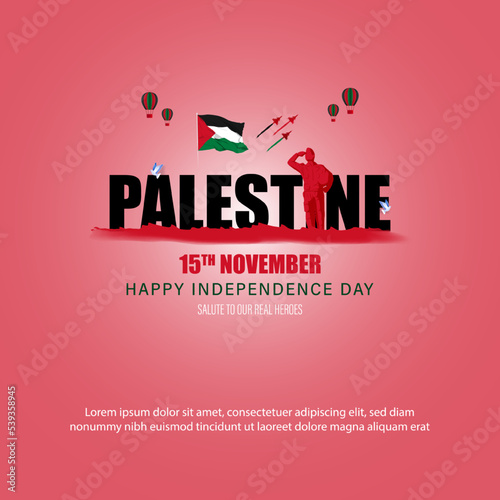 Fotografie, Tablou vector illustration for Palestine independence day