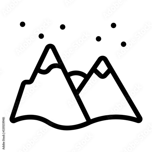 montain line icon