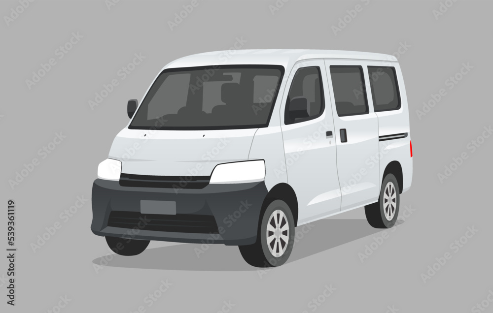 3D Front Facing Van Grand Max for Passenger and Cargo City Car Delivery for Asian Country