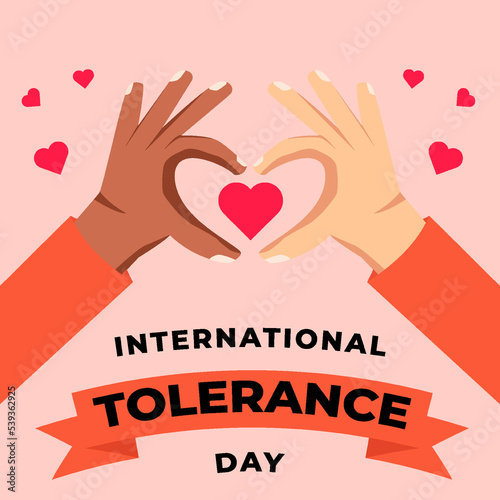 hand drawn international tolerance day illustration