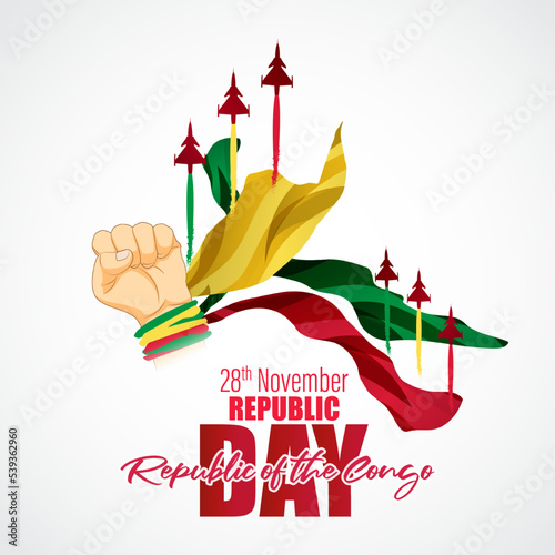 vector illustration for republic day Congo flyer banner poster card