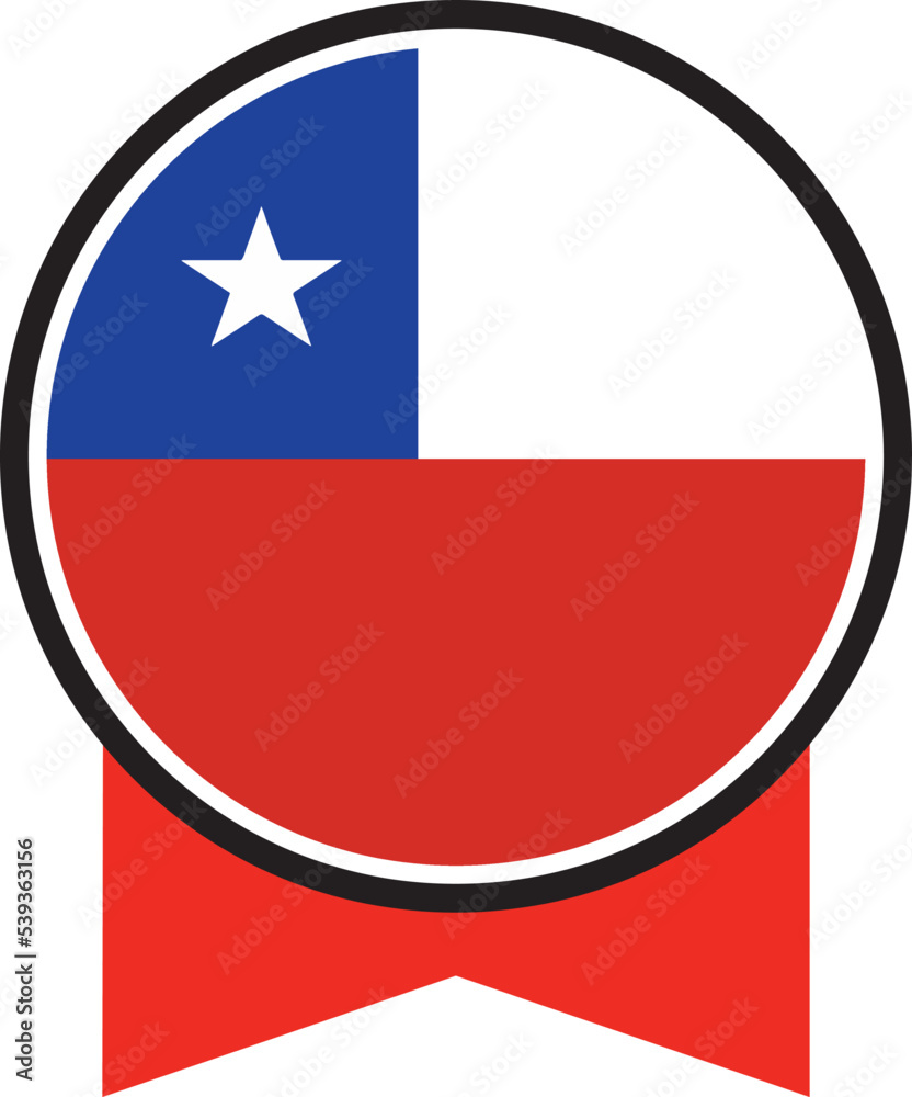 Chile flag, the flag of Chile, vector illustration Chile flag, the flag of Chile, vector illustration
