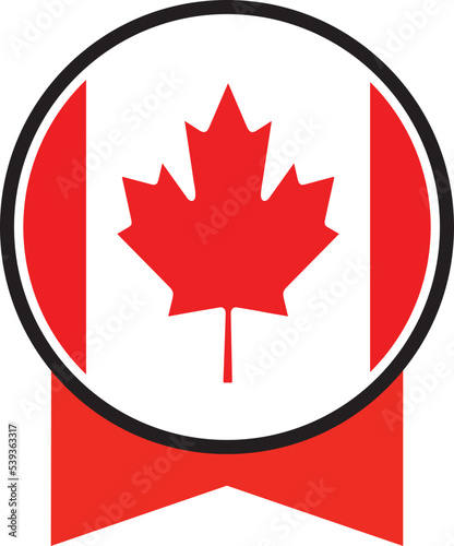 Canada flag, the flag of Canada, vector illustration	