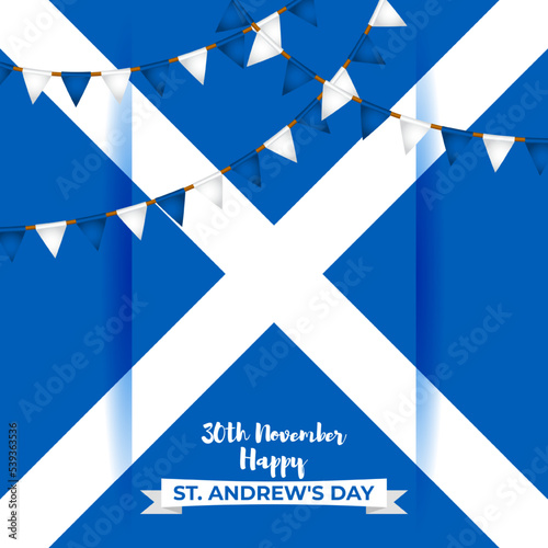 vector illustration for happy St. Andrews day photo