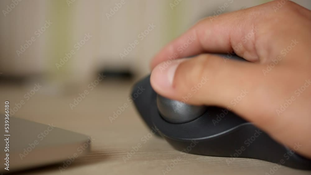 Designer works with trackball Designer works with trackball