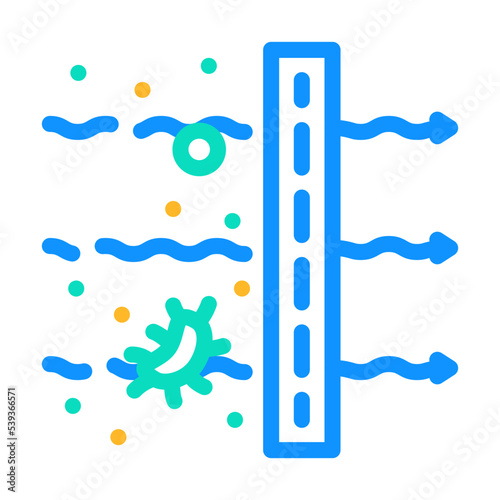 virus filtration color icon vector. virus filtration sign. isolated symbol illustration