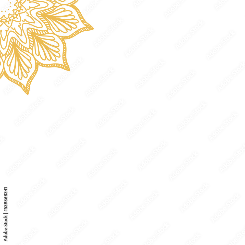 Golden mandala ornament corner border Golden mandala ornament corner border