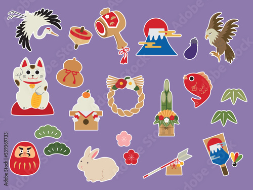 2023年　縁起物イラストセット