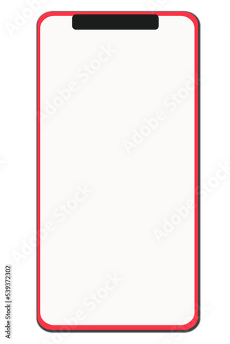color smartphone mockup.. on white background. mobile phone icon on background 1