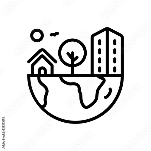 Black line icon for colony