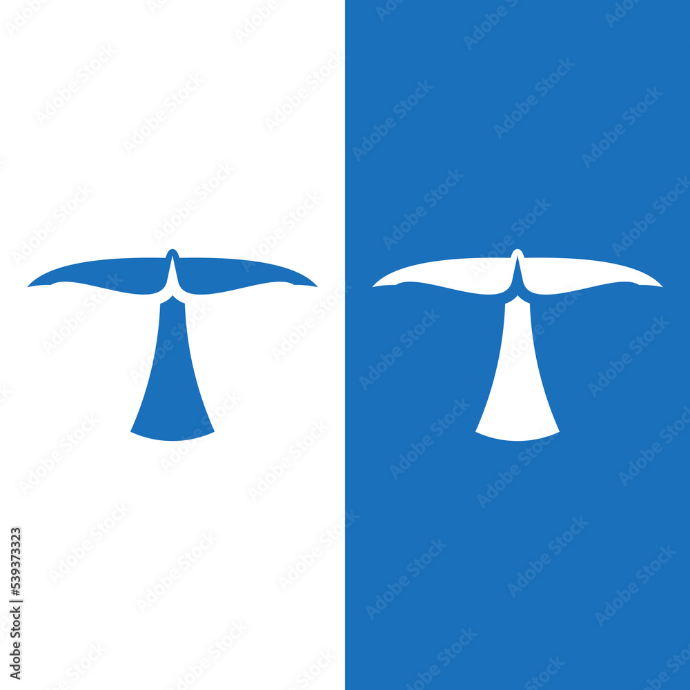Whale tail logo icon vector illustration Whale tail logo icon vector illustration