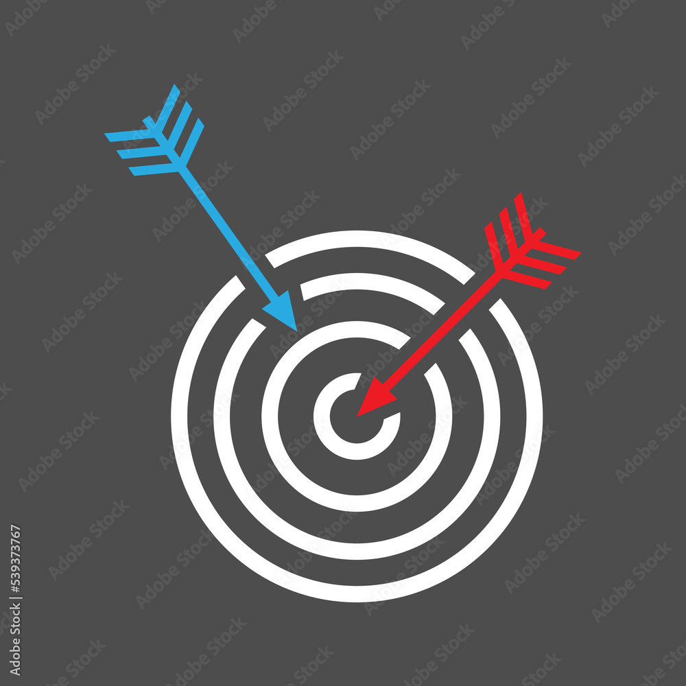 A flat goal icon is suitable for your business, infographics and website