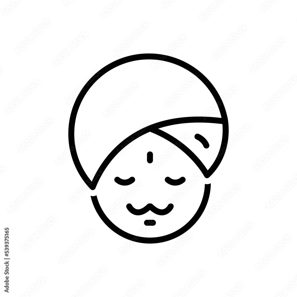 Fototapeta premium Black line icon for typical