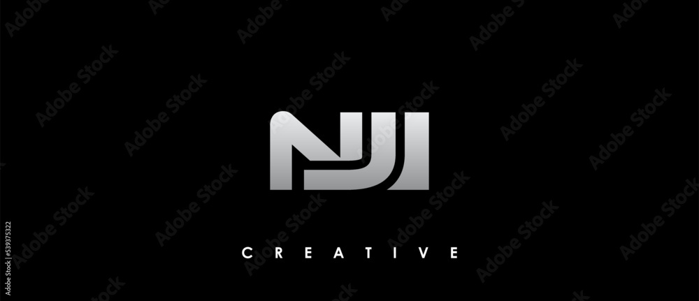 Obraz premium NJI Letter Initial Logo Design Template Vector Illustration
