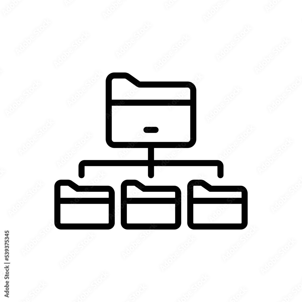 Black line icon for directories Black line icon for directories