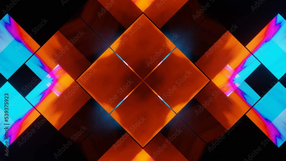 Colorful neon color abstract concert visual 4K looping background for party, holiday event, festival and music visualizations 065